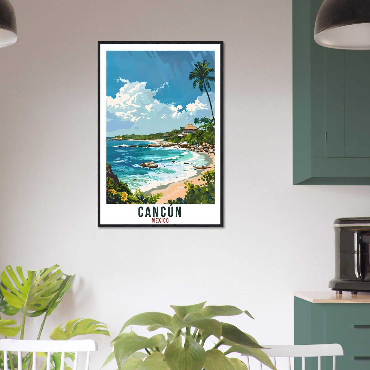 Cancún Mexico Travel Print Mexico Wall Art Wall Hanging Home Décor Cancún Gift Mexico Landmark Artwork Travel Art Cancún Beach Travel Poster
