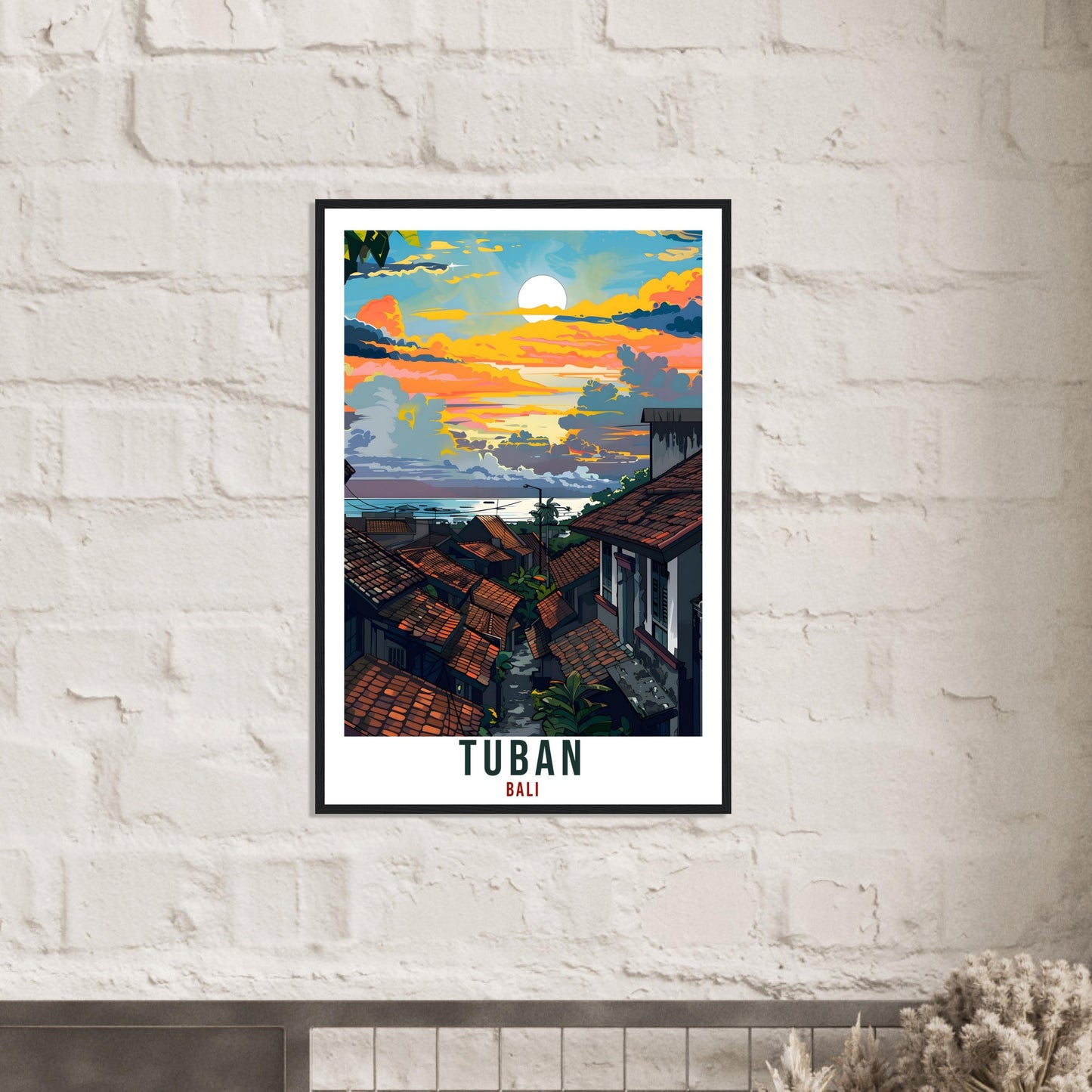 Tuban Bali Travel Print Bali Wall Art Wall Hanging Home Décor Tuban Gift Landmark Artwork Travel Art Lover Indonesia Tuban Travel Poster