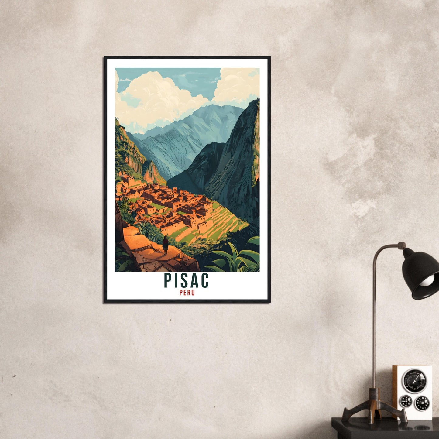 Pisac Travel Print Peru Home Decor Pisac Wall Art Gift Wall Hanging Art Lover Pisac Peruvian Artwork Travel Poster Pisac Peruvian Travel Art