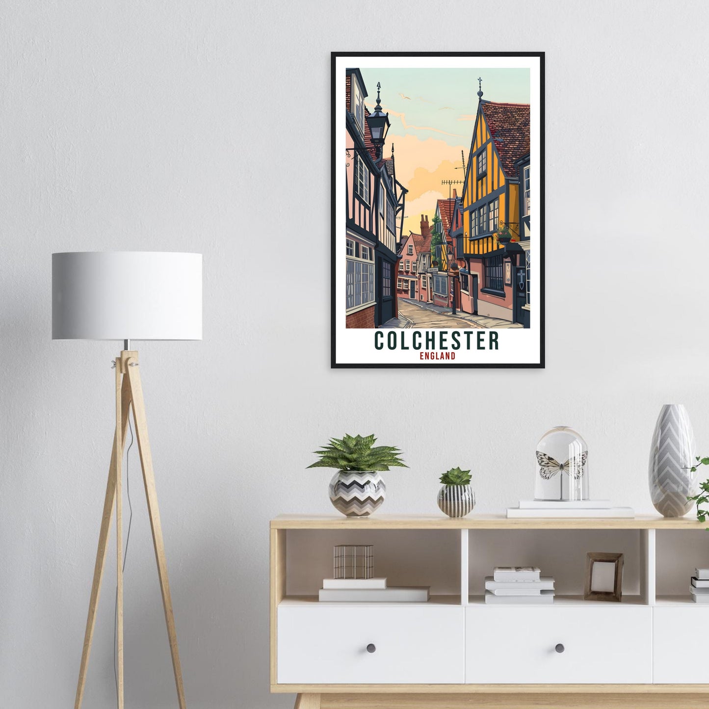 Colchester Travel Print England Home Decoration Wall Art Gift Wall Hanging Art Lover English Artwork Colchester UK Travel Poster Print