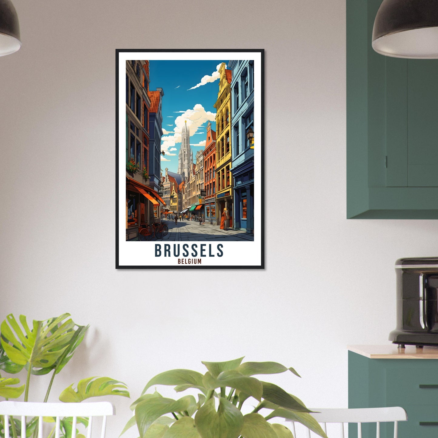 Brussels Belgium Travel Poster Wall Art Brussels Home Décor Artwork Wall Hanging Brussels Art Gifts Brussels Travel Print Belgian Art Lovers