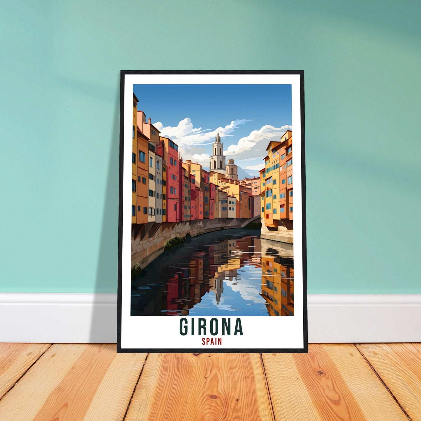 Girona Travel Print Spain Home Decoration Girona Spanish City Wall Art Gift Wall Hanging Art Lover Spain Artwork Girona Travel Poster Gift