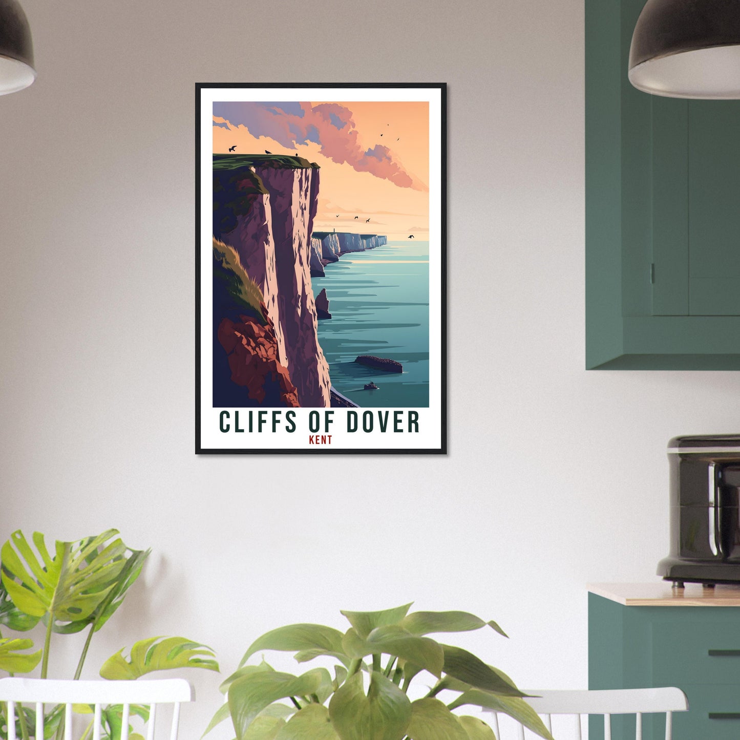 Cliffs Of Dover Travel Print English Wall Art Home Decor Wall Hanging Travel Art Gift Cliffs Of Dover Travel Poster Kent Landscape Artwork