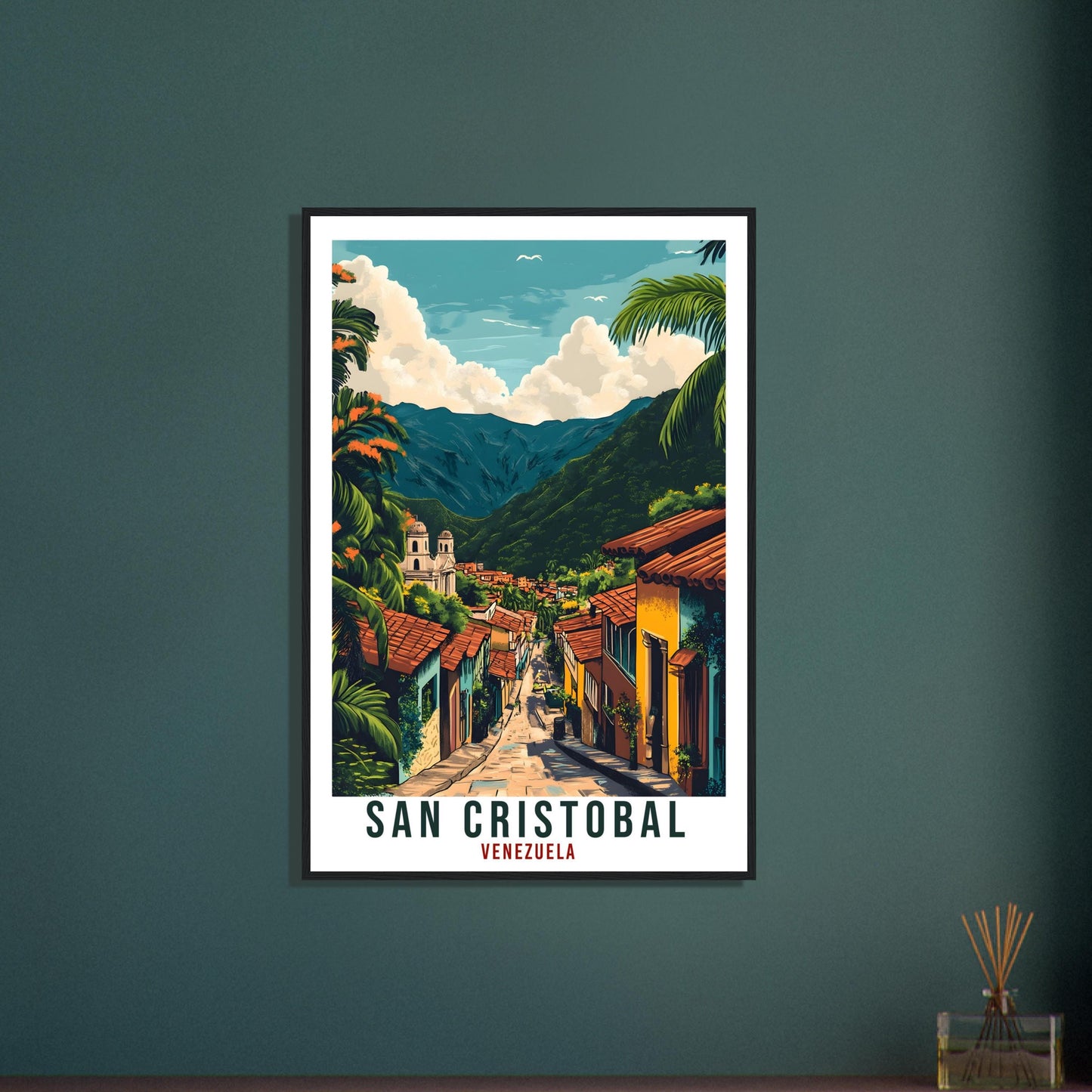 San Cristobal Travel Print Venezuela Home Decor San Cristobal Wall Art Wall Hanging Art Lover San Cristobal Venezuelan Artwork Travel Poster