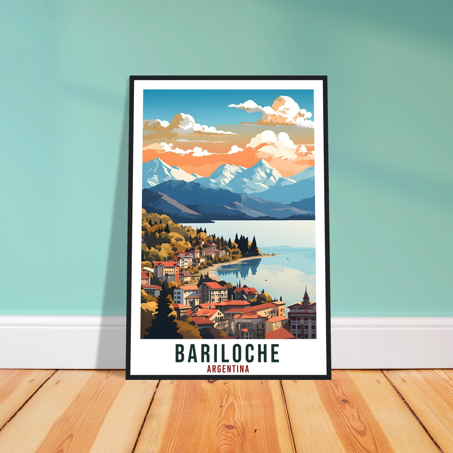 Bariloche Travel Print Wall Art Bariloche Argentina City Landscape Artwork Bariloche Art Gifts Bariloche Travel Poster Argentinian Art Lover