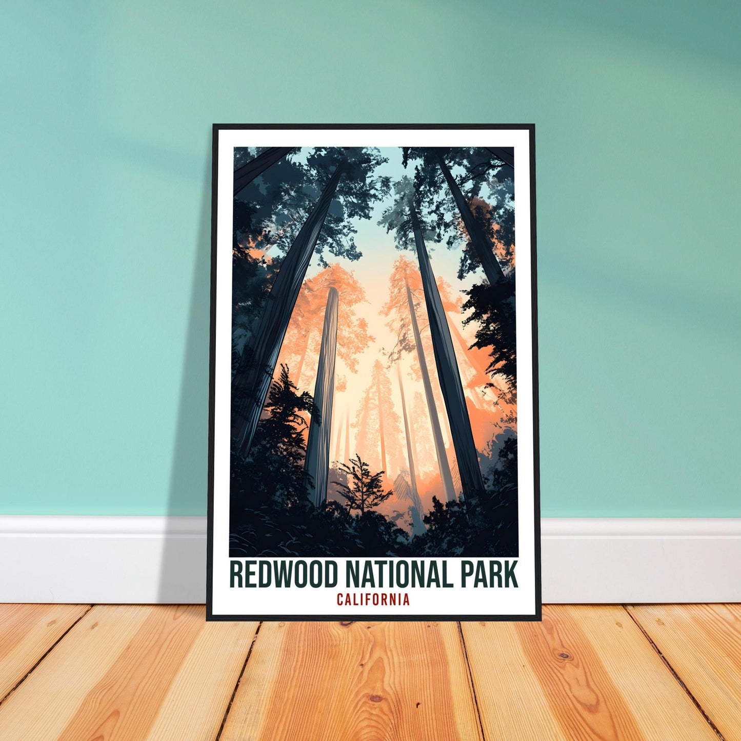 Redwood National Park California USA Travel Print Wall Art Wall Hanging Home Décor Alajuela Gift Travel Art USA Artwork Travel Poster