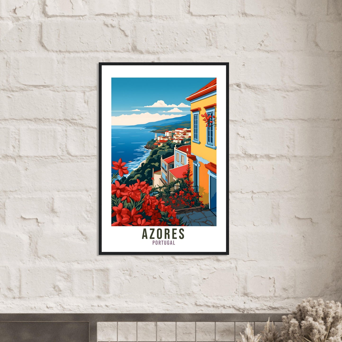 Azores Travel Print Wall Art Azores Wall Hanging Portugal Gift Azores Wall Art Print Art Print Azores Travel Gift Azores Travel Poster