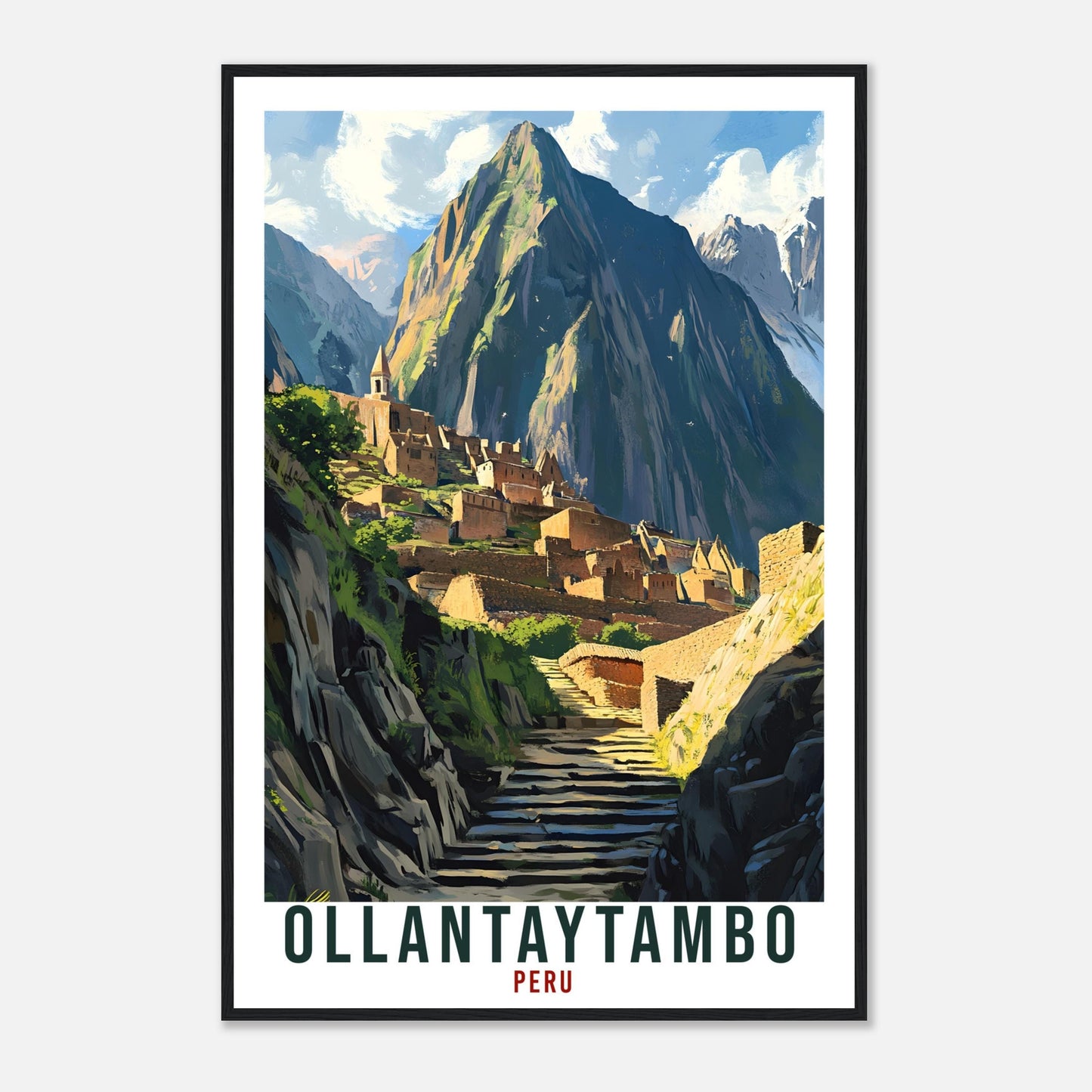 Ollantaytambo Travel Print Peru Home Decor Wall Art Gift Wall Hanging Art Lover Ollantaytambo Peruvian Artwork Travel Poster Travel Art