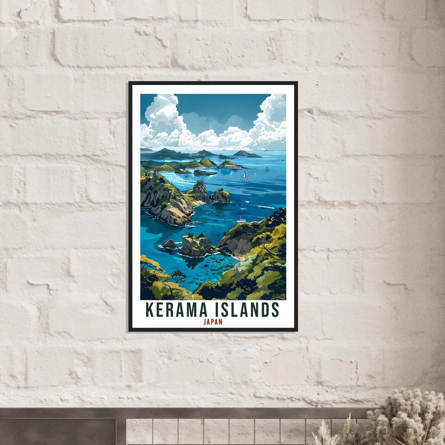 Kerama Islands Travel Print Japan Home Decoration Wall Art Gift Wall Hanging Art Lover Japanese Artwork Japan Kerama Islands Travel Poster