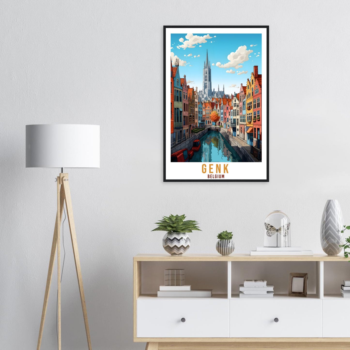 Genk Travel Poster Wall Art Genk Belgium Home Décor Artwork Wall Hanging Genk Art Gifts Genk Travel Print Belgian Art Lovers Gift Genk
