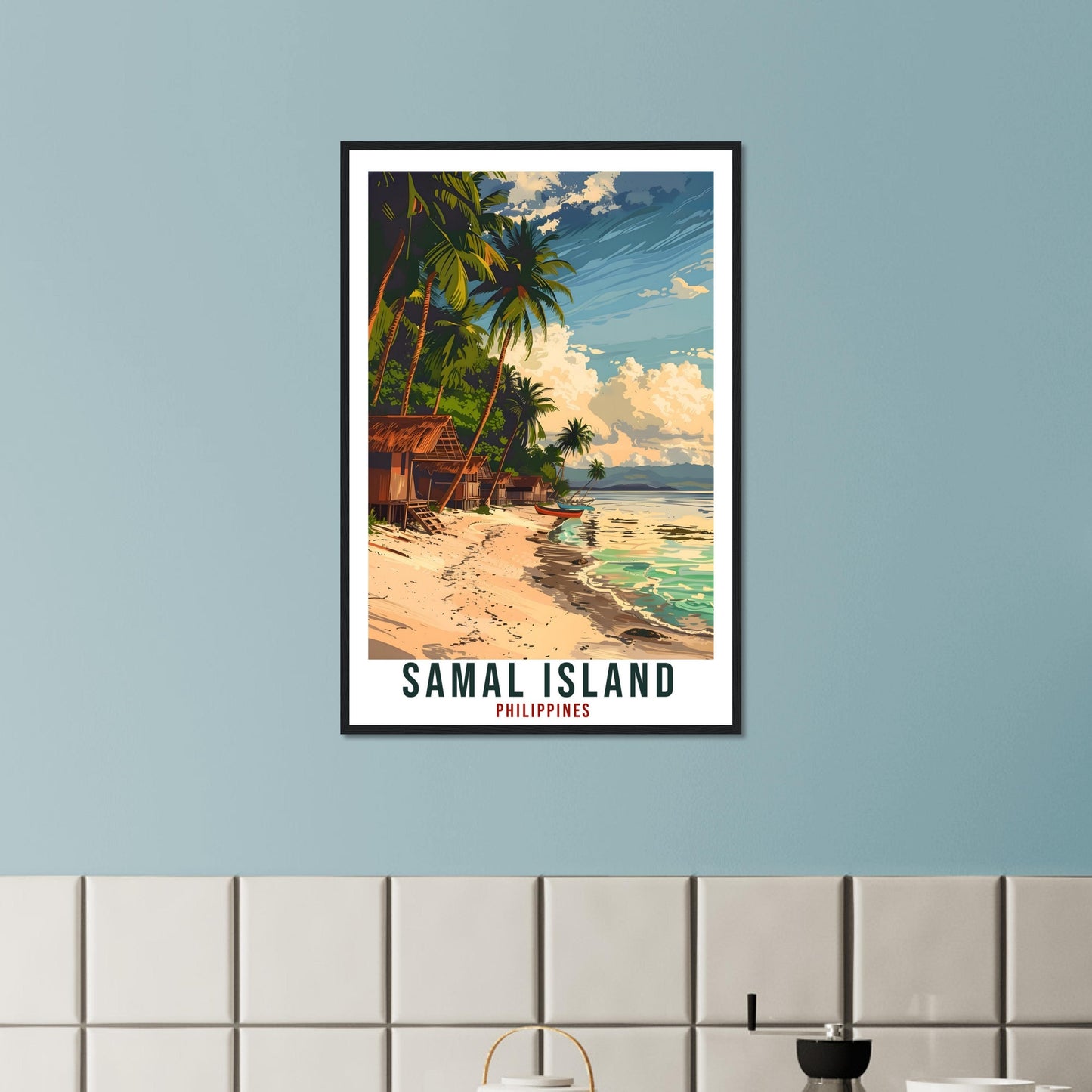 Samal Island Philippines Travel Print Wall Art Wall Hanging Home Décor Samal Island Gift Artwork Travel Art Philippines Island Travel Poster