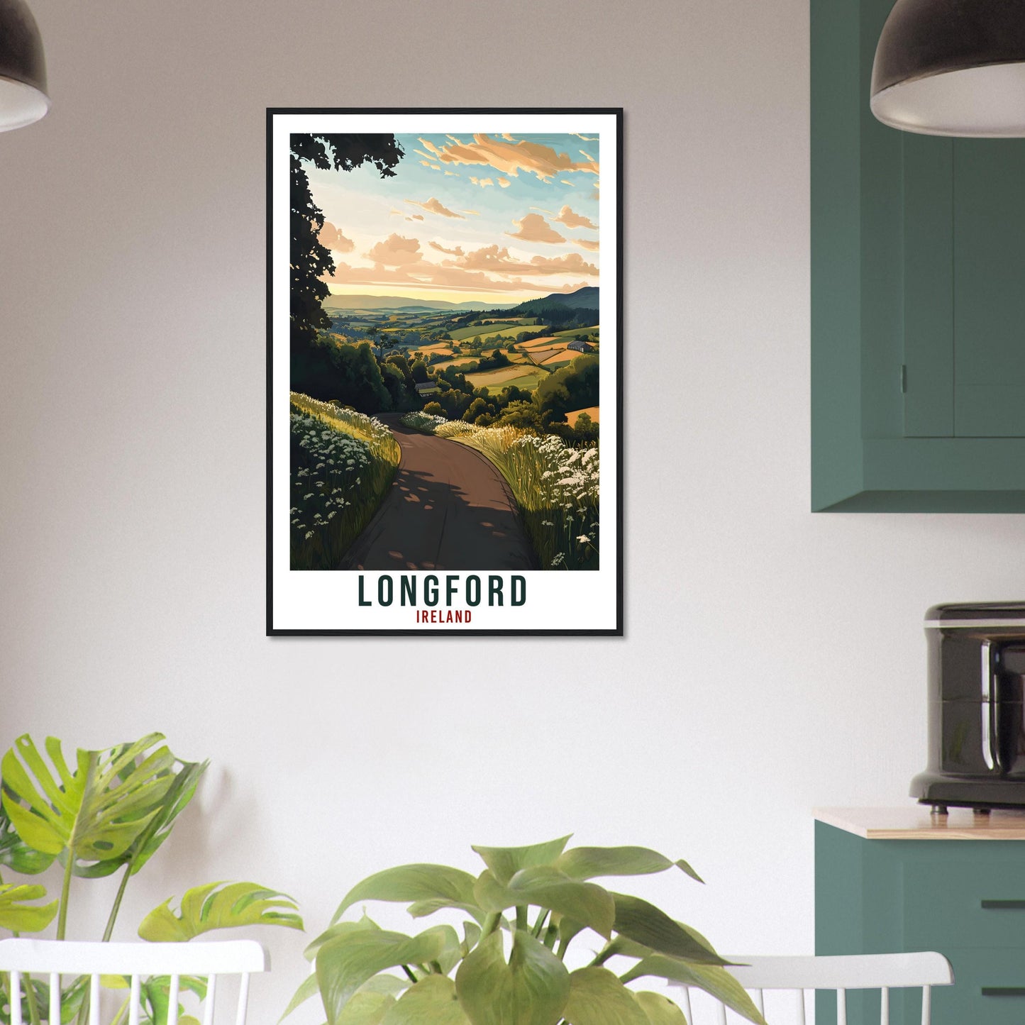 Longford Travel Print Ireland Home Decor Longford Wall Art Gift Wall Hanging Art Lover Longford Irish Artwork Travel Poster Ireland Travel