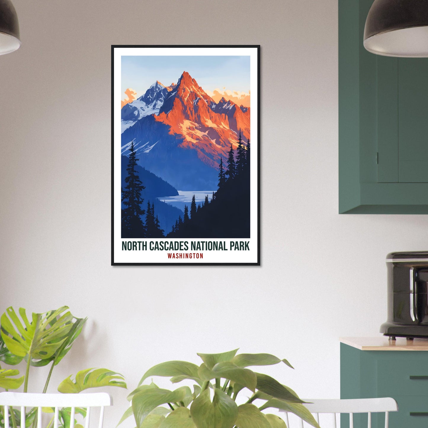 North Cascades National Park Washington USA Travel Print Wall Art Wall Hanging Décor North Cascades Gift Travel Art US Artwork Travel Poster