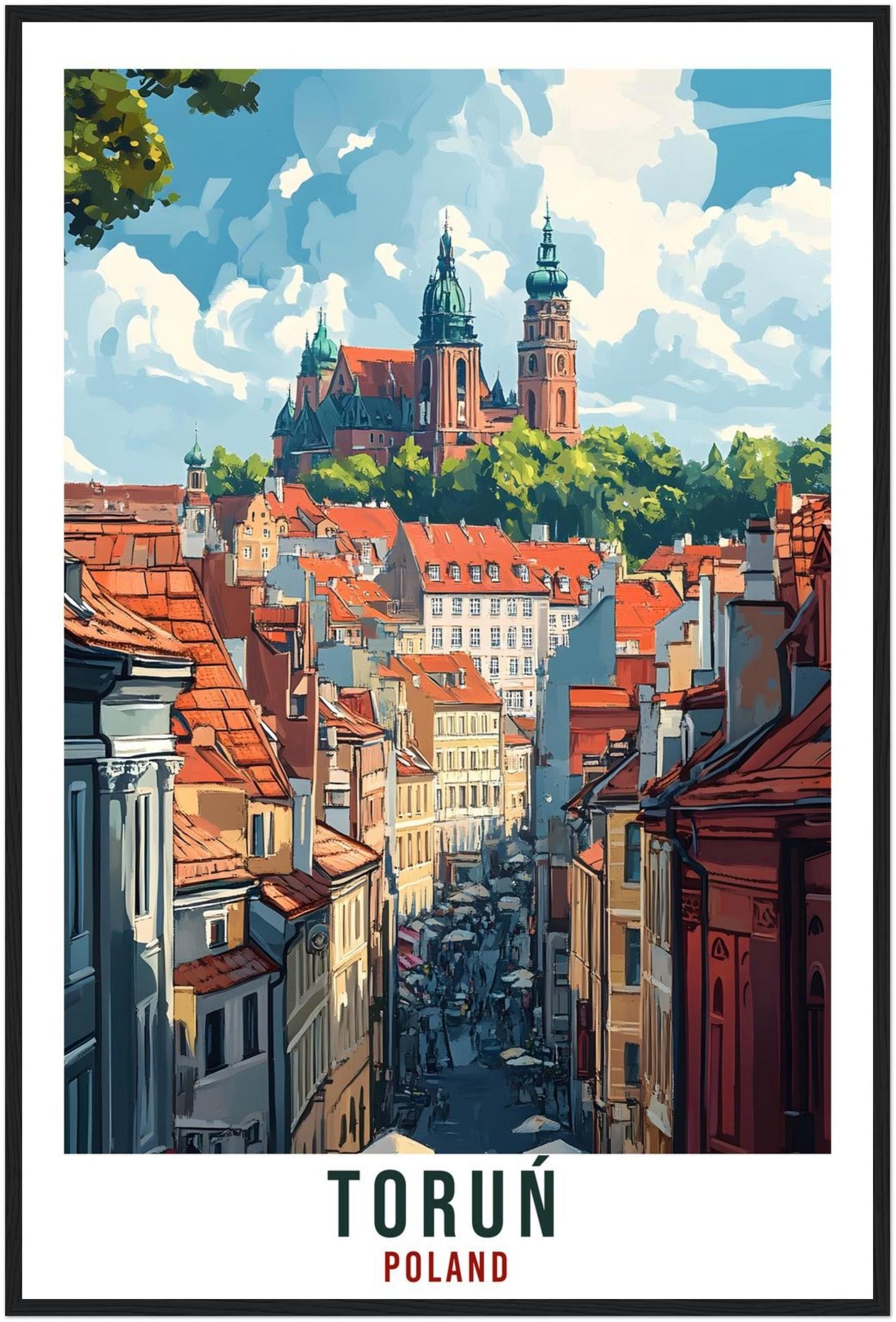 Toruń Travel Print Poland Home Decor Toruń Wall Art Gift Wall Hanging Art Lover Toruń Polish Artwork Travel Poster Poland Travel Artwork