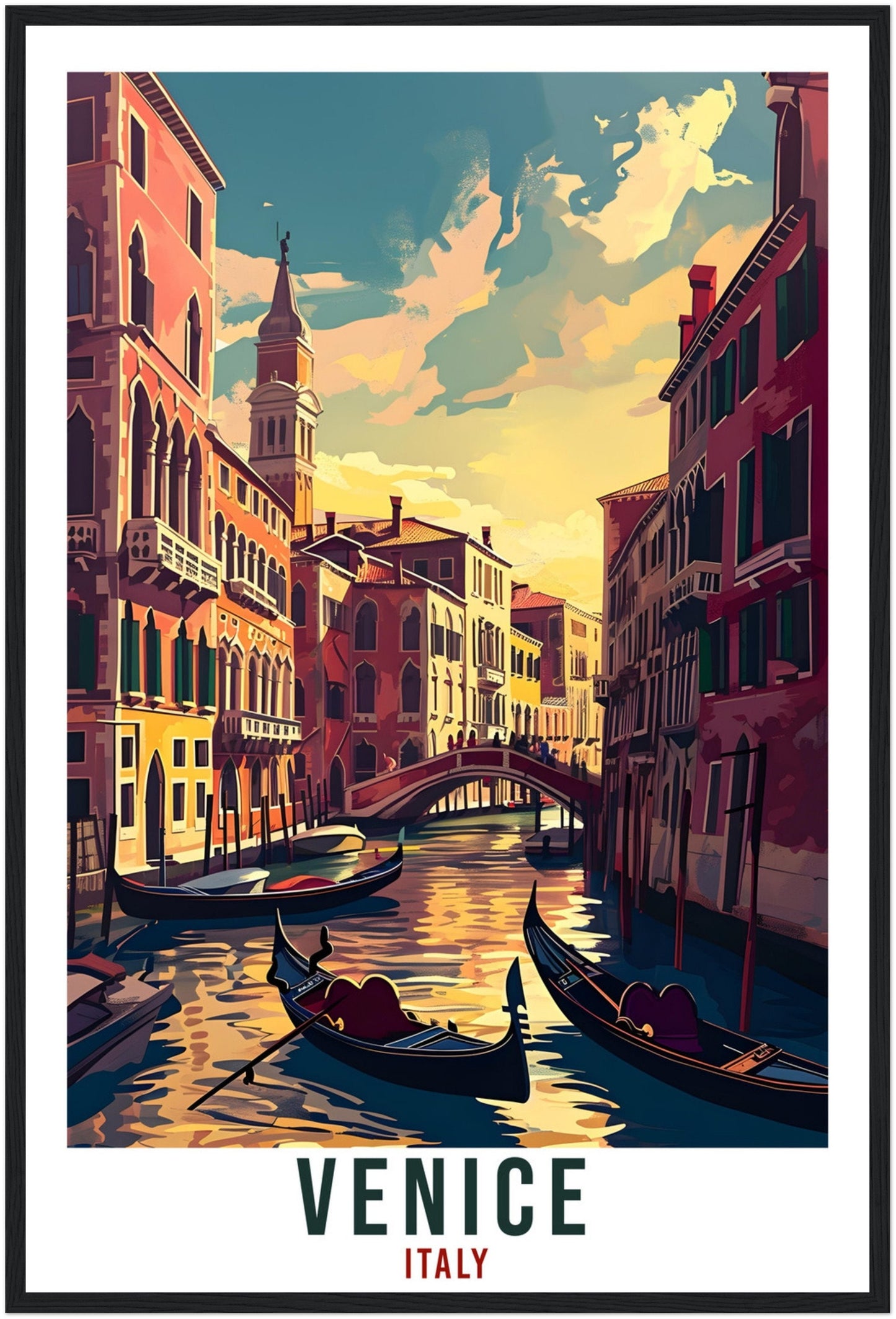 Venice Travel Print Wall Art Venice Italy Wall Hanging Artwork Venice Art Gifts Venice Travel Poster Italy Home Decor Art Lovers Gift