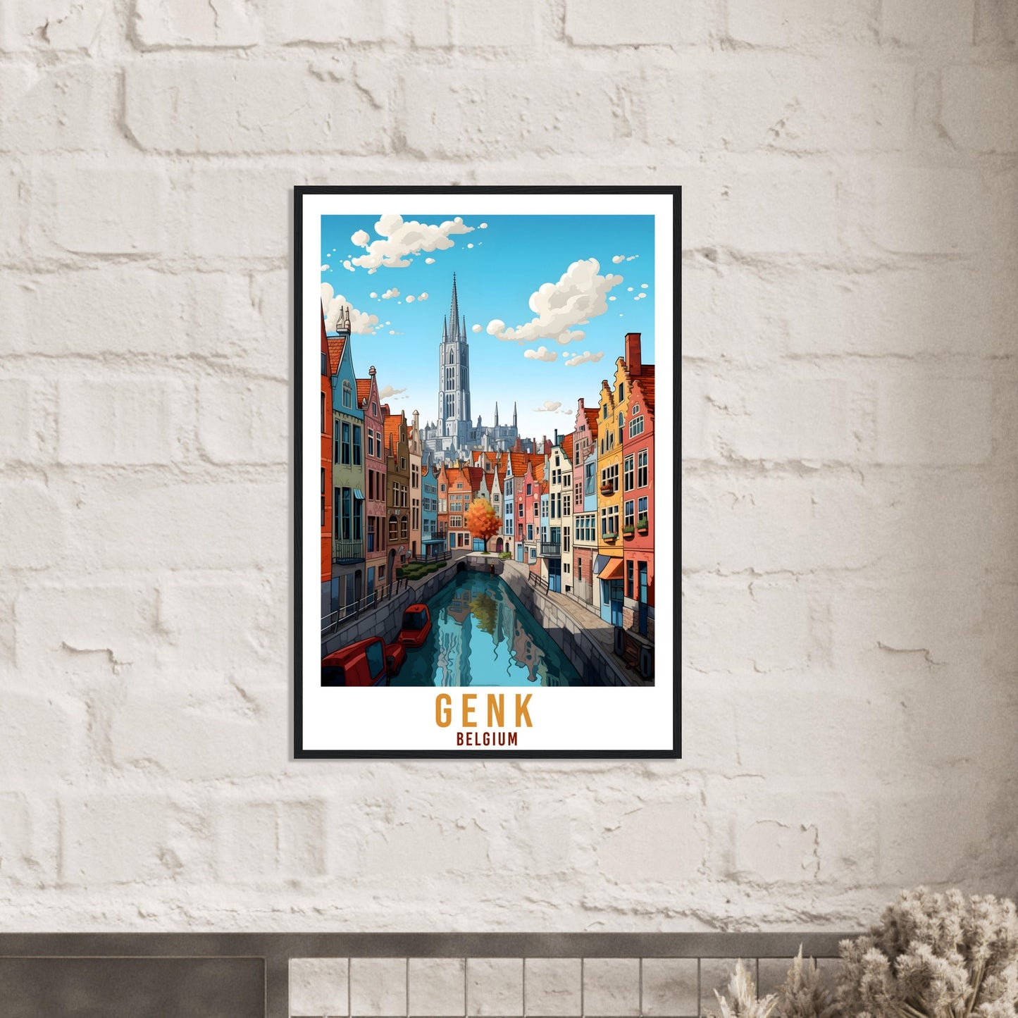 Genk Travel Poster Wall Art Genk Belgium Home Décor Artwork Wall Hanging Genk Art Gifts Genk Travel Print Belgian Art Lovers Gift Genk