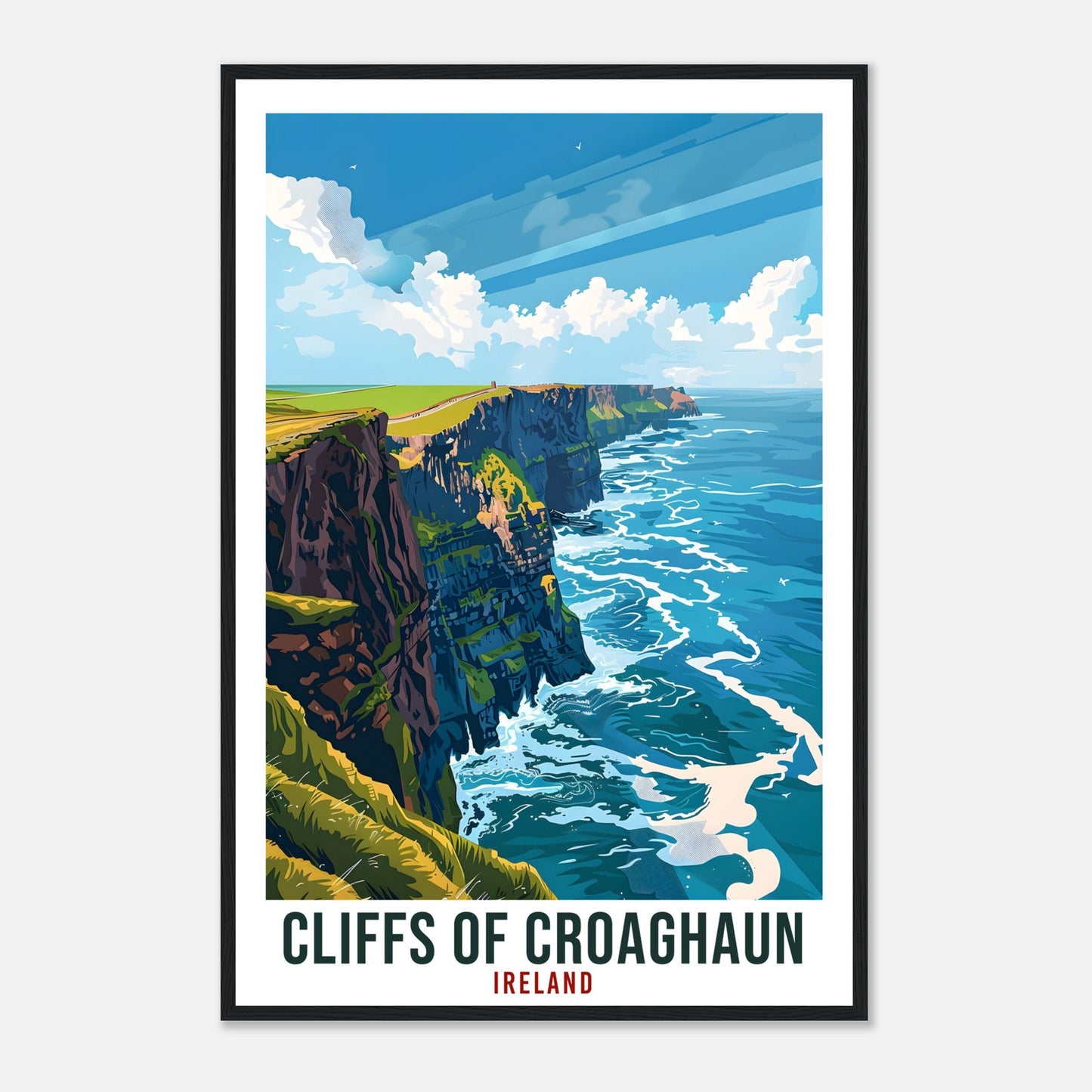 Cliffs Of Croaghaun Travel Print Ireland Wall Art Wall Hanging Achill Island Gift Art Lovers Gift Irish Artwork Gift Ireland Travel Poster