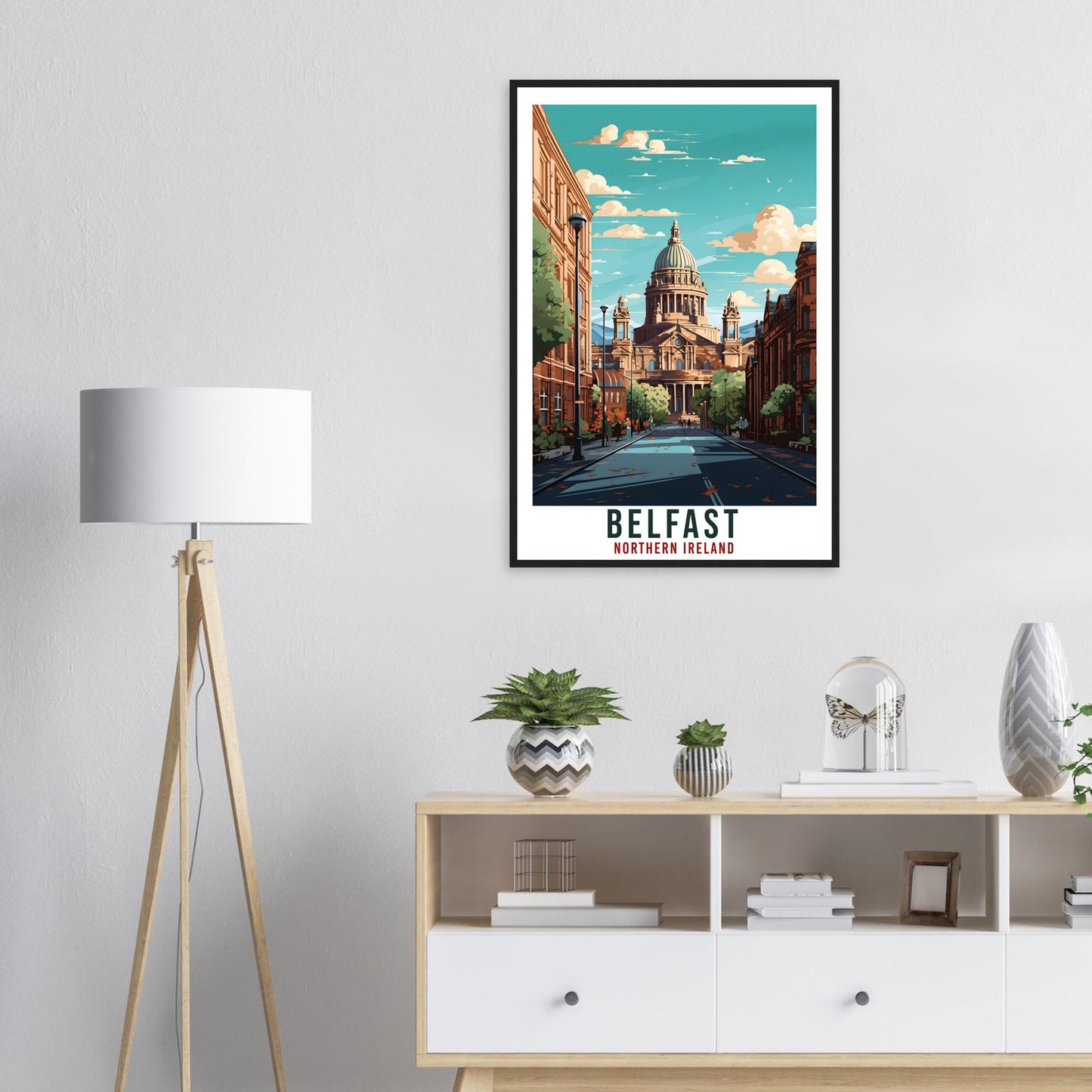 Belfast Travel Print Northern Ireland Home Decoration Belfast City Wall Art Gift Wall Hanging Art Lover Irish Artwork Ireland Travel Poster
