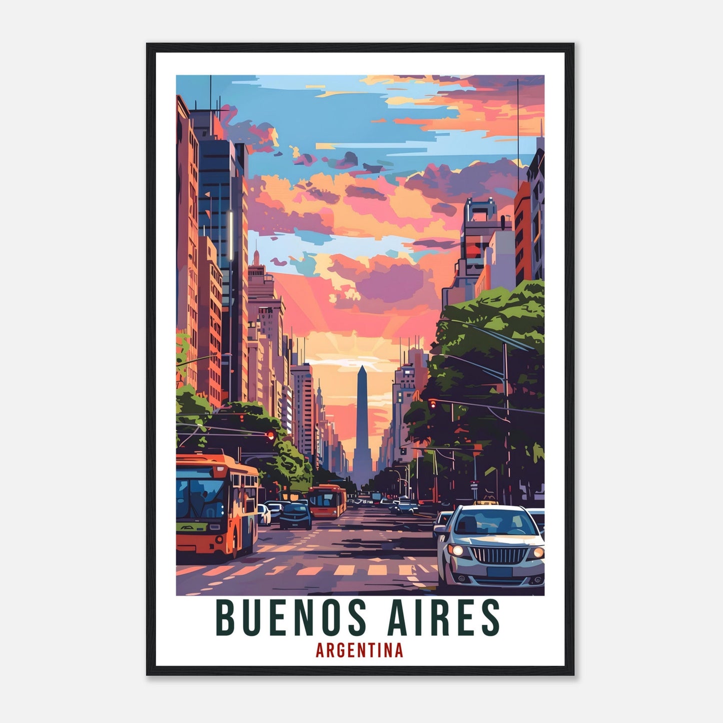 Buenos Aires Argentina Travel Print Wall Art Wall Hanging Home Décor Buenos Aires Gift Landmark Artwork Travel Art Argentina Travel Poster
