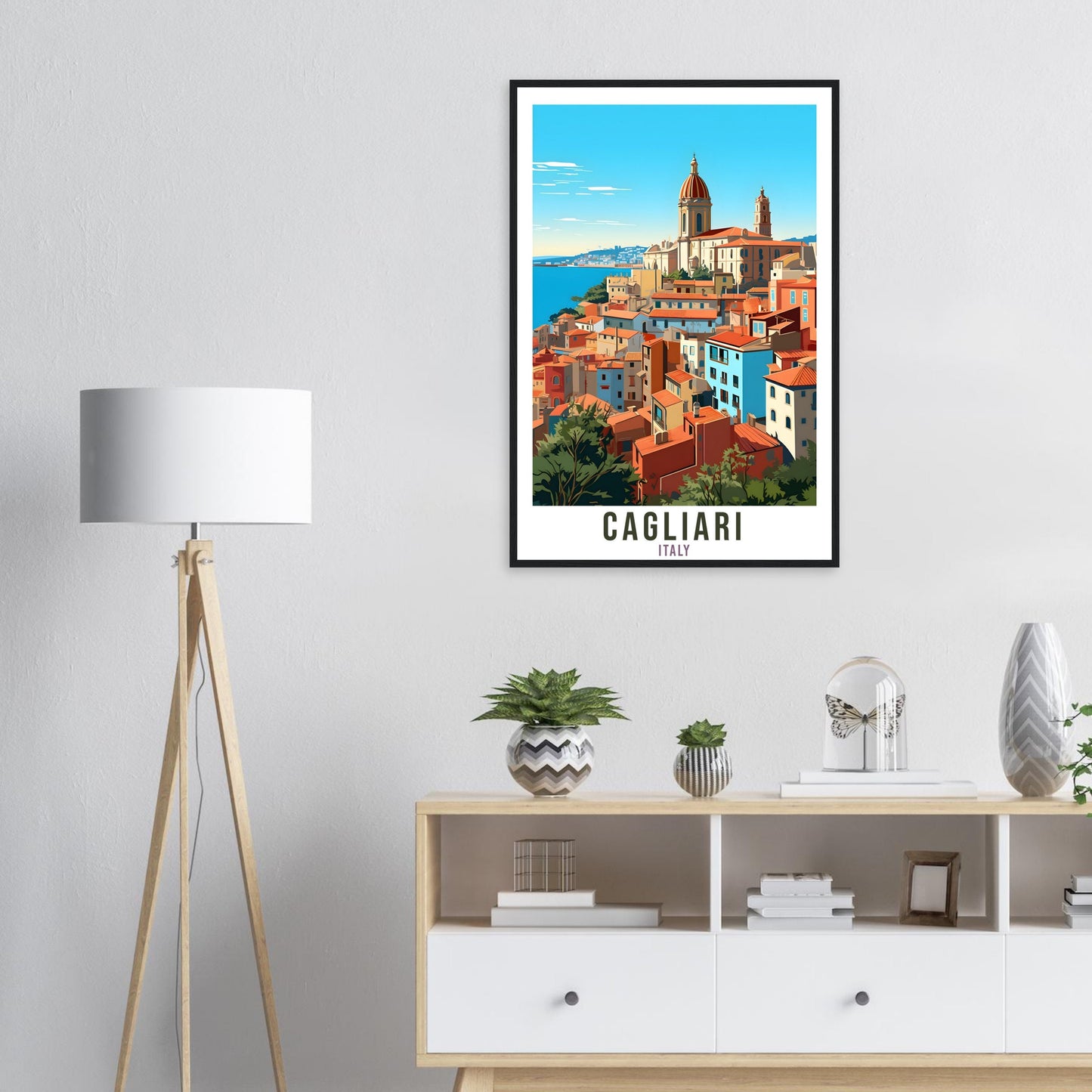 Cagliari Italy Travel Print Wall Art Cagliari Wall Hanging Home Décor Cagliari Gift Art Lovers Italian Gift Print Cagliari Travel Poster