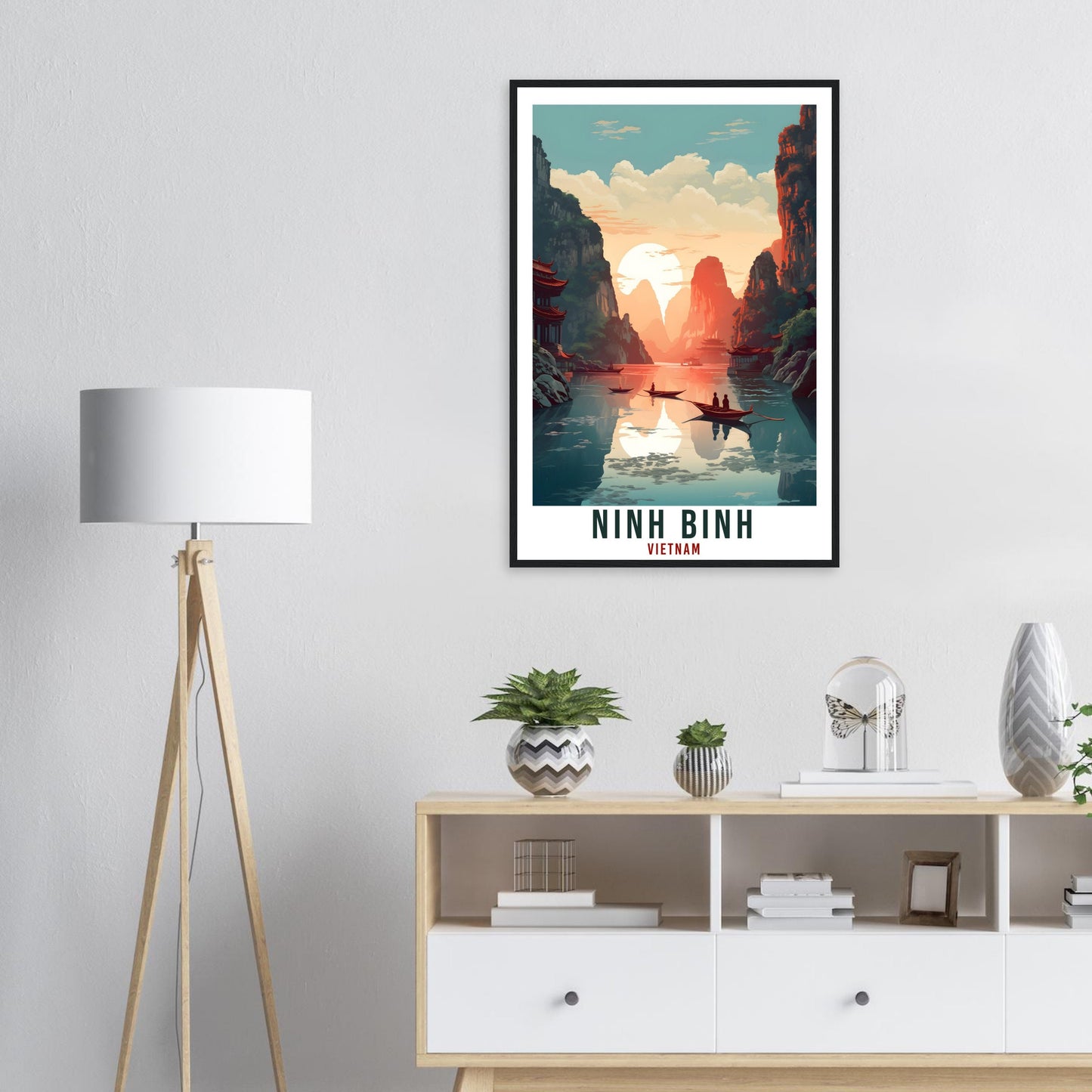 Ninh Binh Travel Print Wall Art Ninh Binh Vietnam Wall Hanging Artwork Ninh Binh Art Gifts Ninh Binh Travel Poster Vietnam Art Lovers Gift