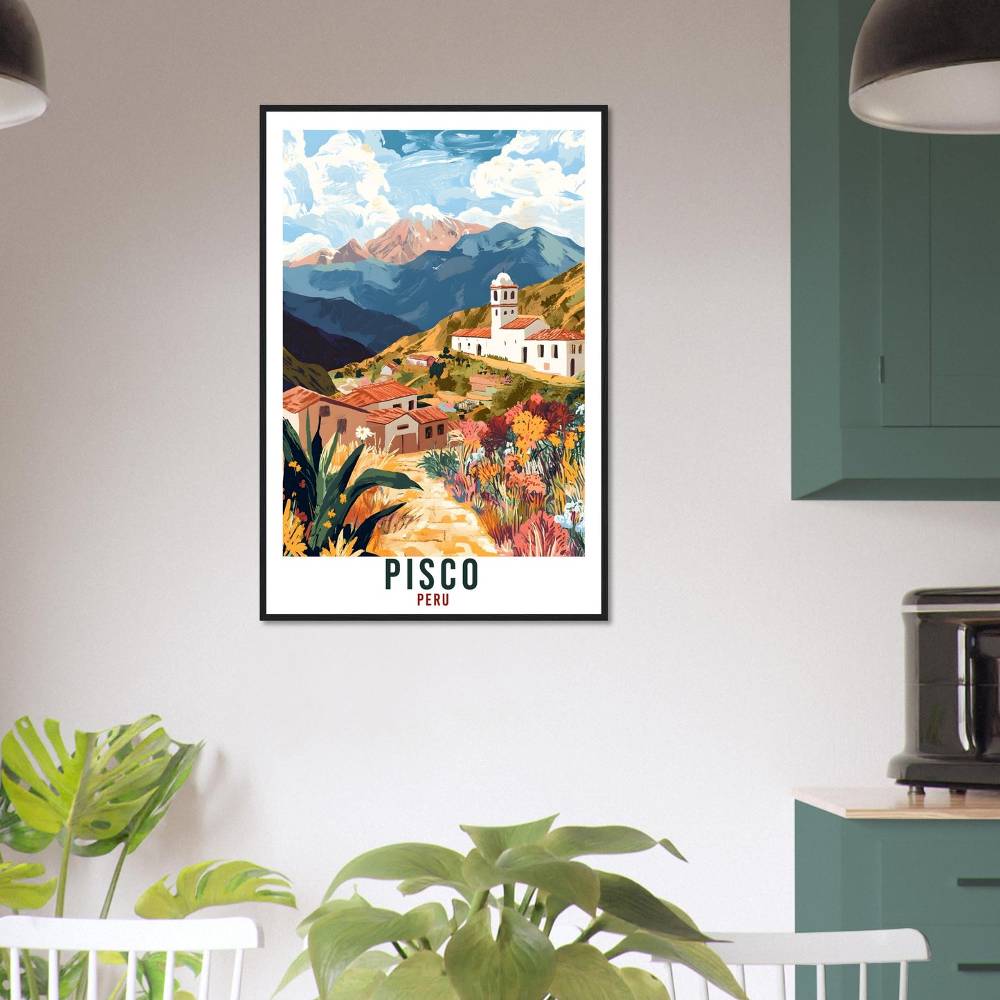 Pisco Travel Print Peru Home Decor Pisco Wall Art Gift Wall Hanging Art Lover Pisco Peruvian Artwork Travel Poster Pisco Peru Travel Art