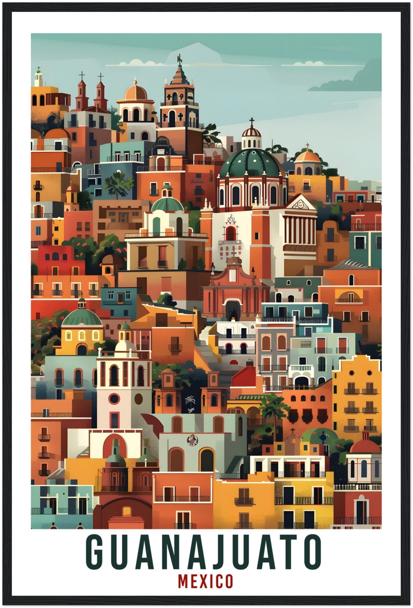 Guanajuato Mexico Travel Print Mexico Wall Art Wall Hanging Home Décor Guanajuato Gift Mexico Landmark Artwork South America Travel Poster