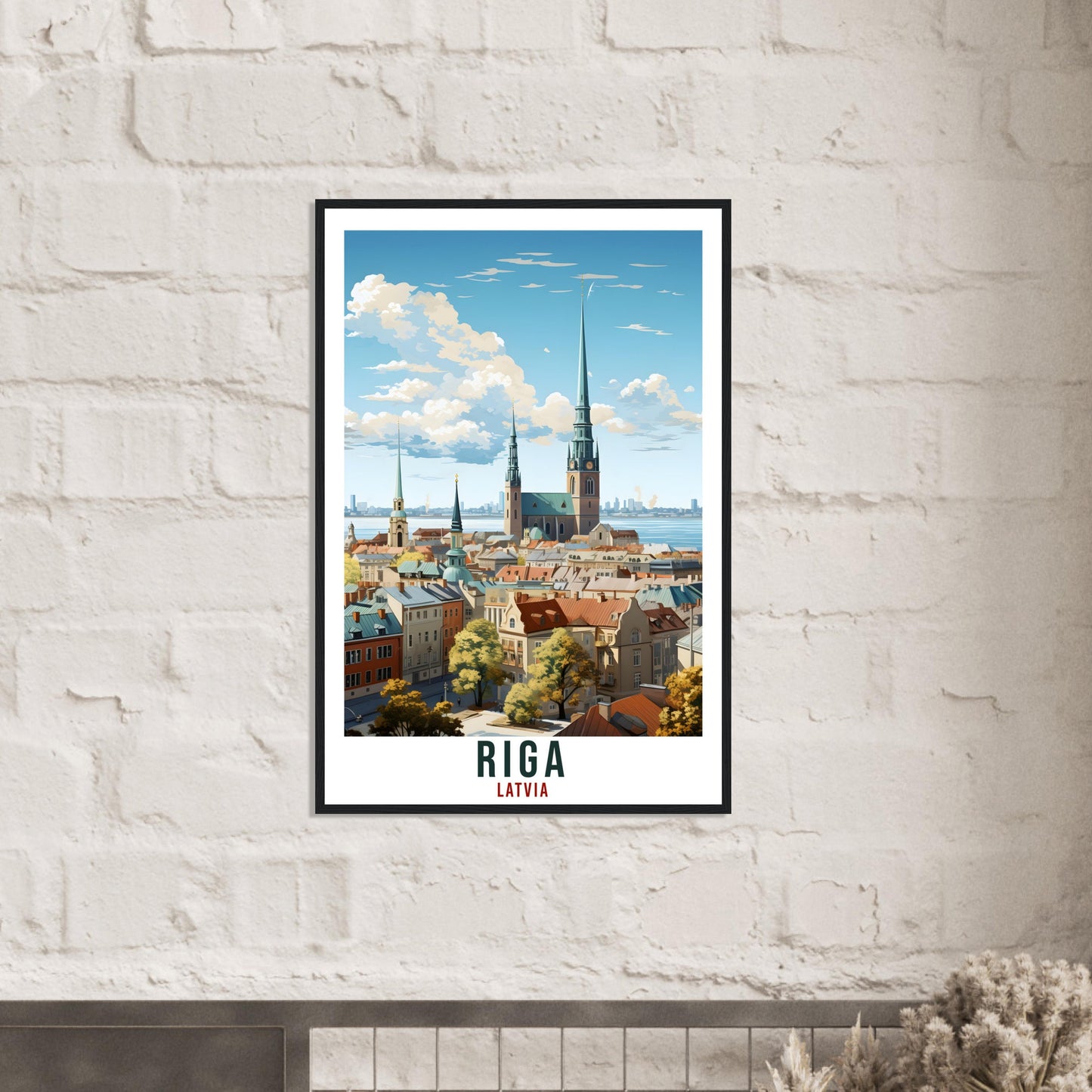 Riga Print Latvian Travel Wall Art Riga City Wall Hanging Home Décor Riga Gift Art Lovers Latvia Artwork Gift Print Riga Landmark Poster