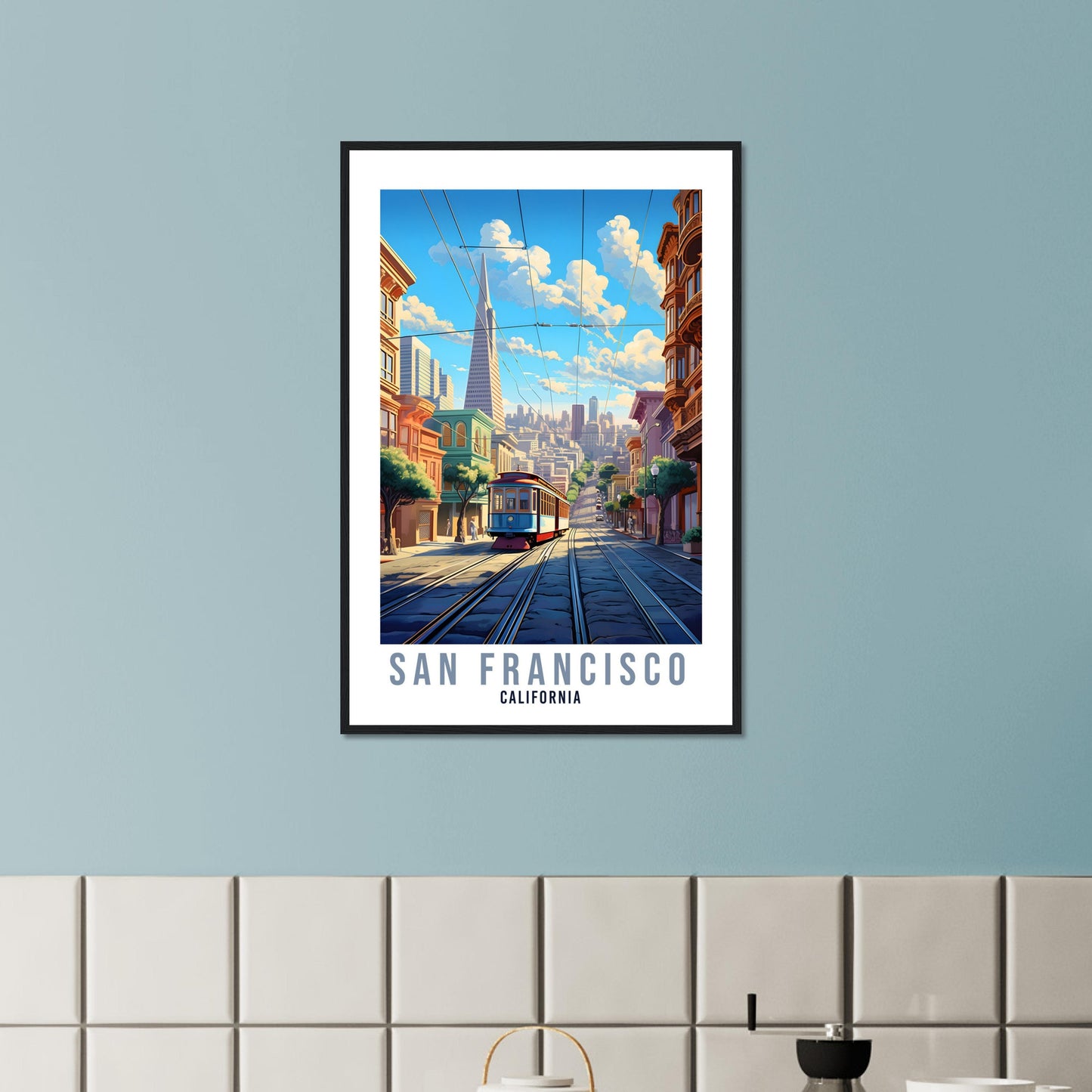 San Francisco Travel Print Wall Art San Francisco Street Wall Hanging Travel Poster San Fran USA Home Decor United States Gift Travel Art