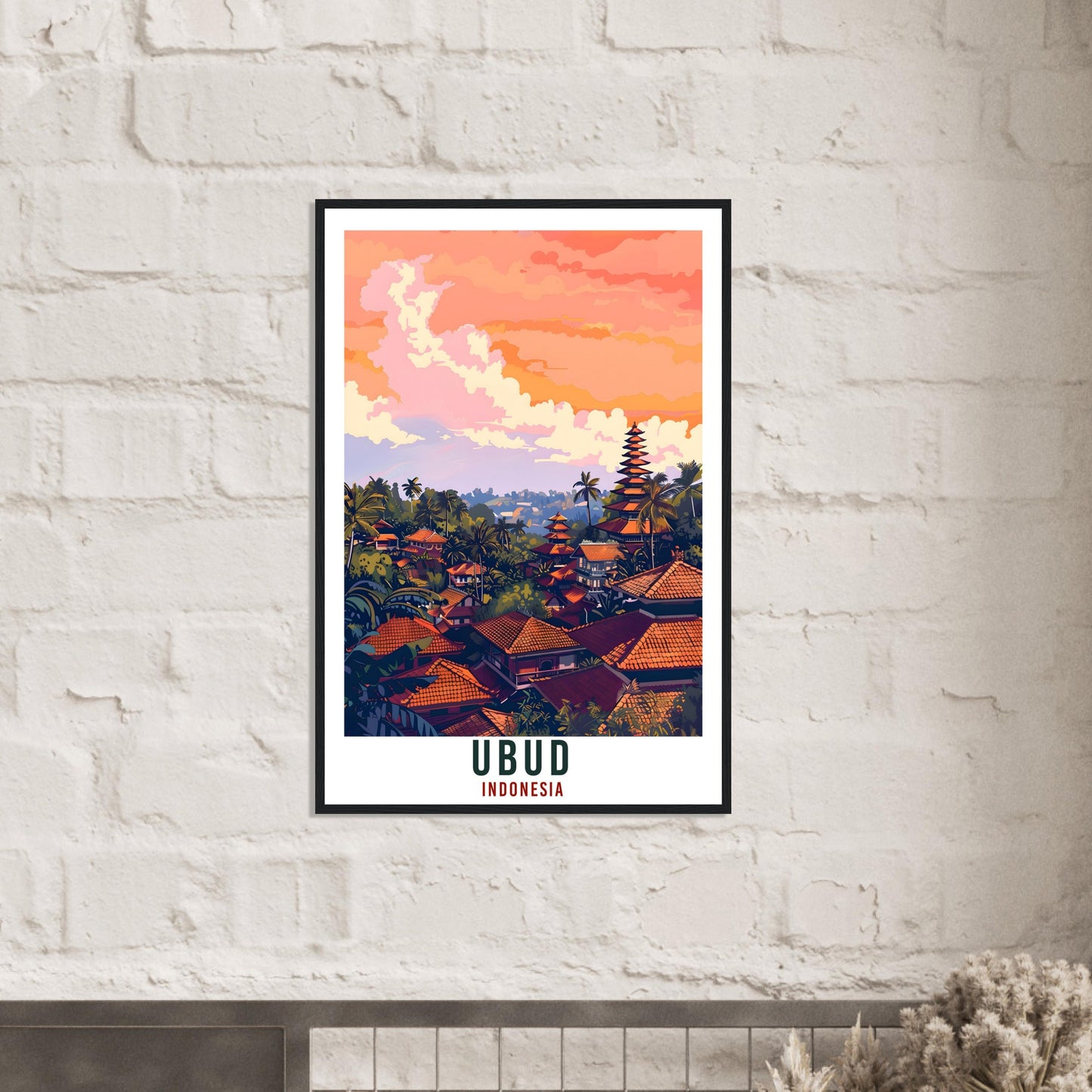 Ubud Bali Travel Print Bali Wall Art Wall Hanging Home Décor Ubud Gift Landmark Artwork Travel Art Lovers Indonesia Ubud Travel Poster