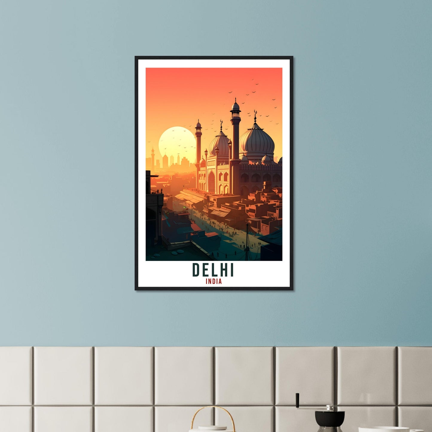 Delhi Travel Print India Home Decoration Wall Art Gift Wall Hanging Art Lover Indian Artwork India Delhi Travel Poster Cityscape Print
