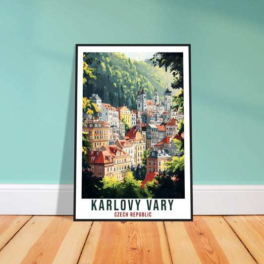 Karlovy Vary Travel Print Czech Republic Home Decor Wall Art Gift Wall Hanging Art Lover Karlovy Vary Czechia Artwork Travel Poster Artwork