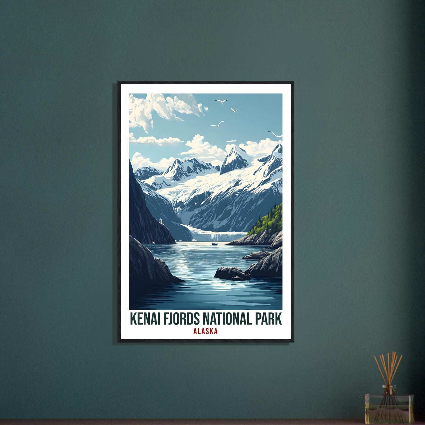 Kenai Fjords National Park Alaska USA Travel Print Wall Art Wall Hanging Home Décor Kenai Fjords Gift Travel Art USA Artwork Travel Poster