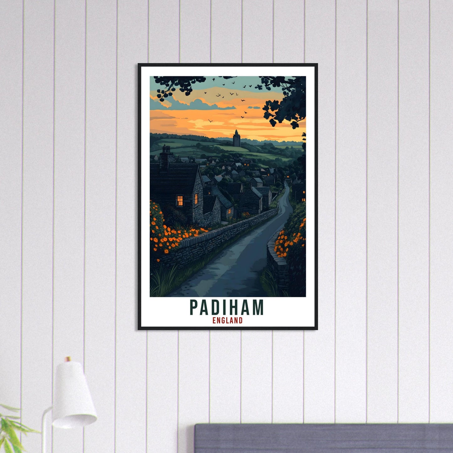 Padiham Travel Print England Home Decor Padiham Wall Art Gift Wall Hanging Art Lover Padiham England Artwork Travel Poster Travel Art