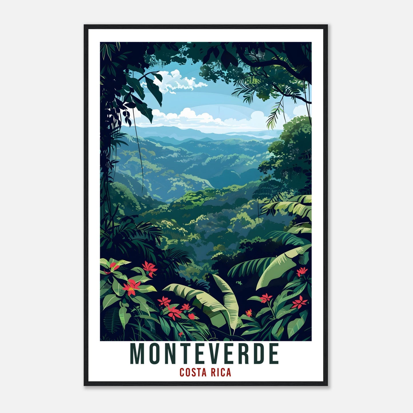 Monteverde Costa Rica Travel Print Wall Art Wall Hanging Home Décor Monteverde Gift Wall Art Travel Artwork Costa Rica City Travel Poster