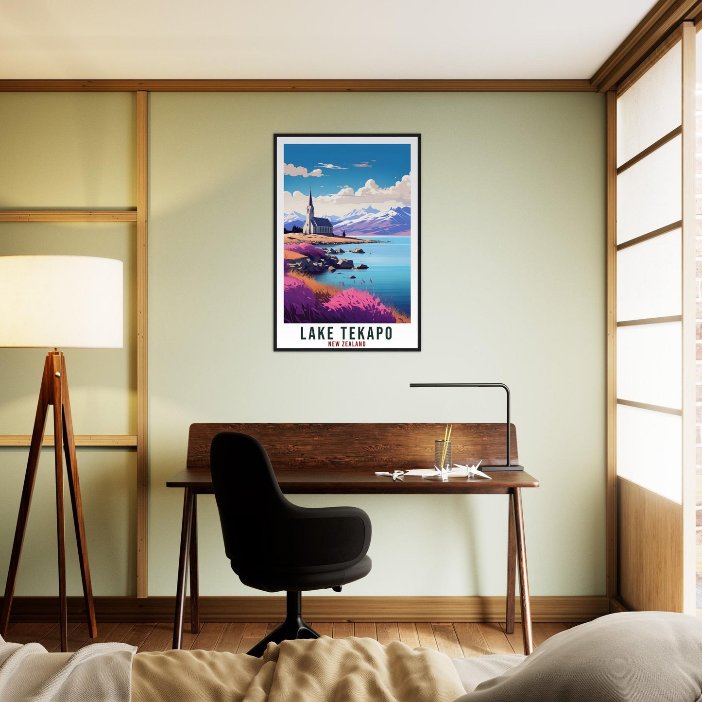 Lake Tekapo Travel Print Wall Art Lake Tekapo New Zealand City Landscape Artwork Tekapo Art Gifts Tekapo Travel Poster New Zealand Art Lover