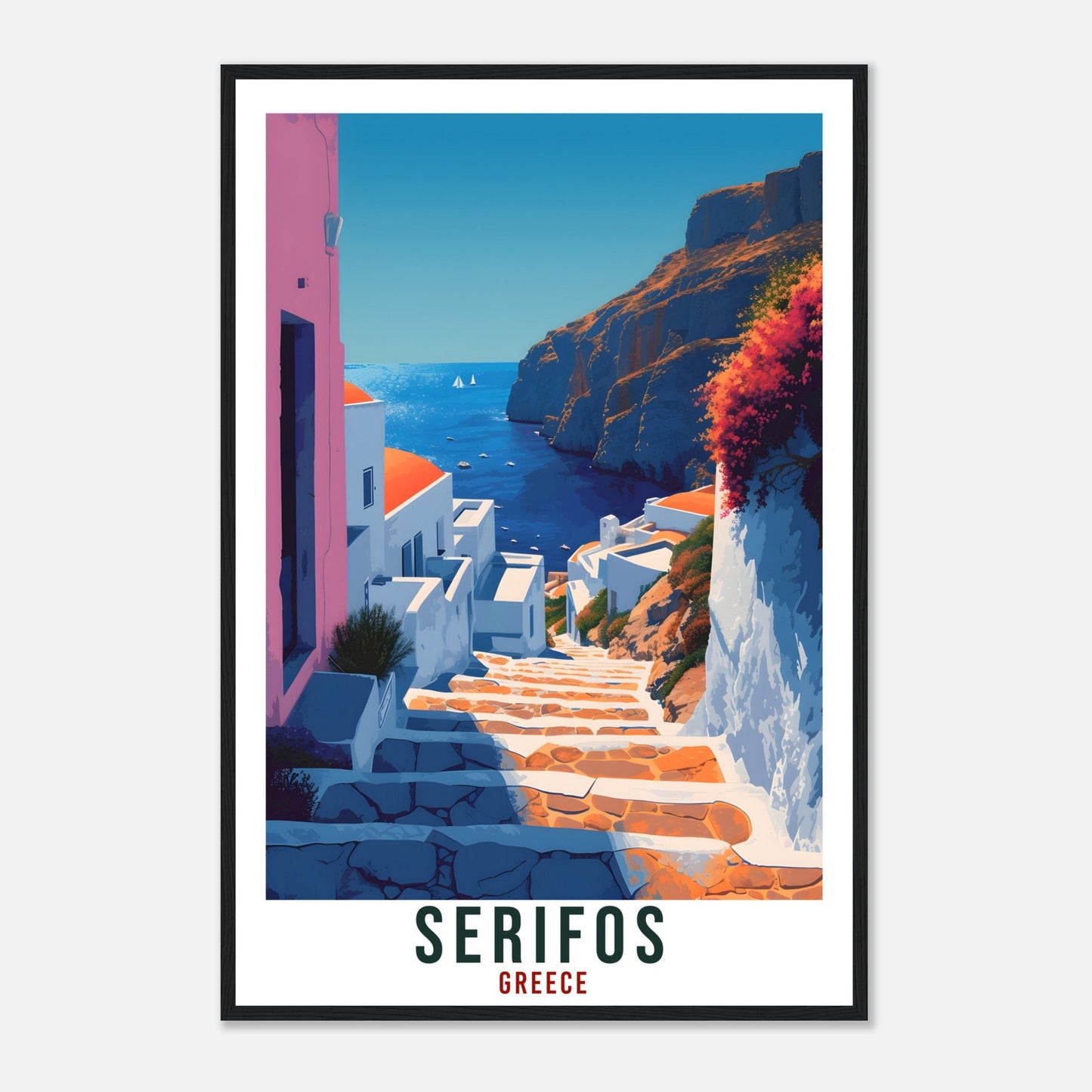 Serifos Travel Print Greece Home Decoration Serifos Greek Island Wall Art Gift Wall Hanging Art Lover Greece Artwork Serifos Travel Poster