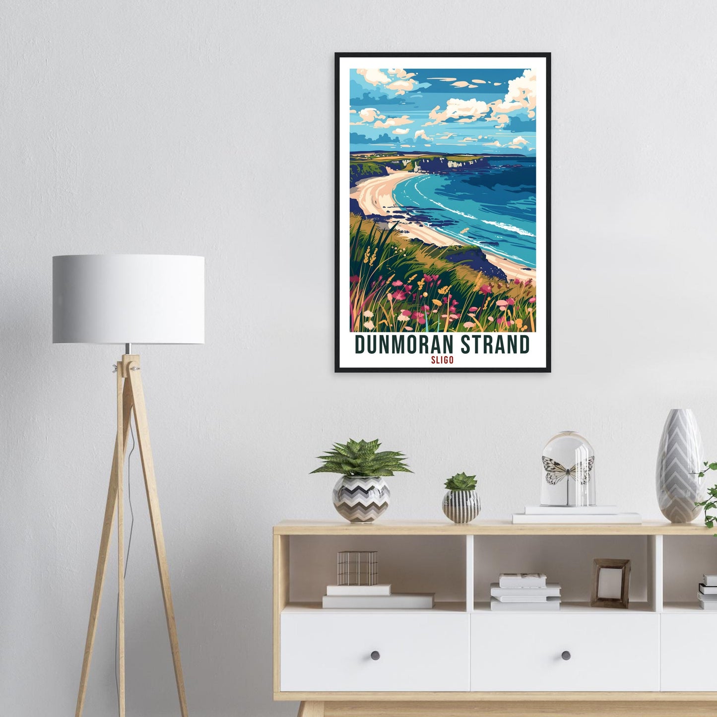 Dunmoran Strand Travel Print Ireland Wall Art Wall Hanging Décor Dunmoran Strand Sligo Art Lovers Irish Artwork Gift Ireland Travel Poster