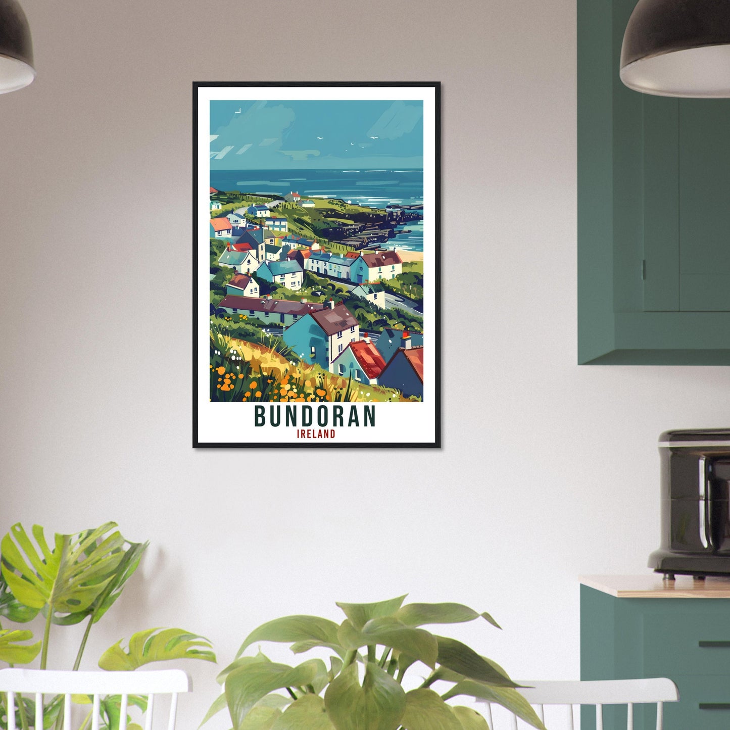 Bundoran Travel Print Ireland Wall Art Wall Hanging Home Living Décor Bundoran Gift Art Lovers Gift Irish Artwork Gift Ireland Travel Poster