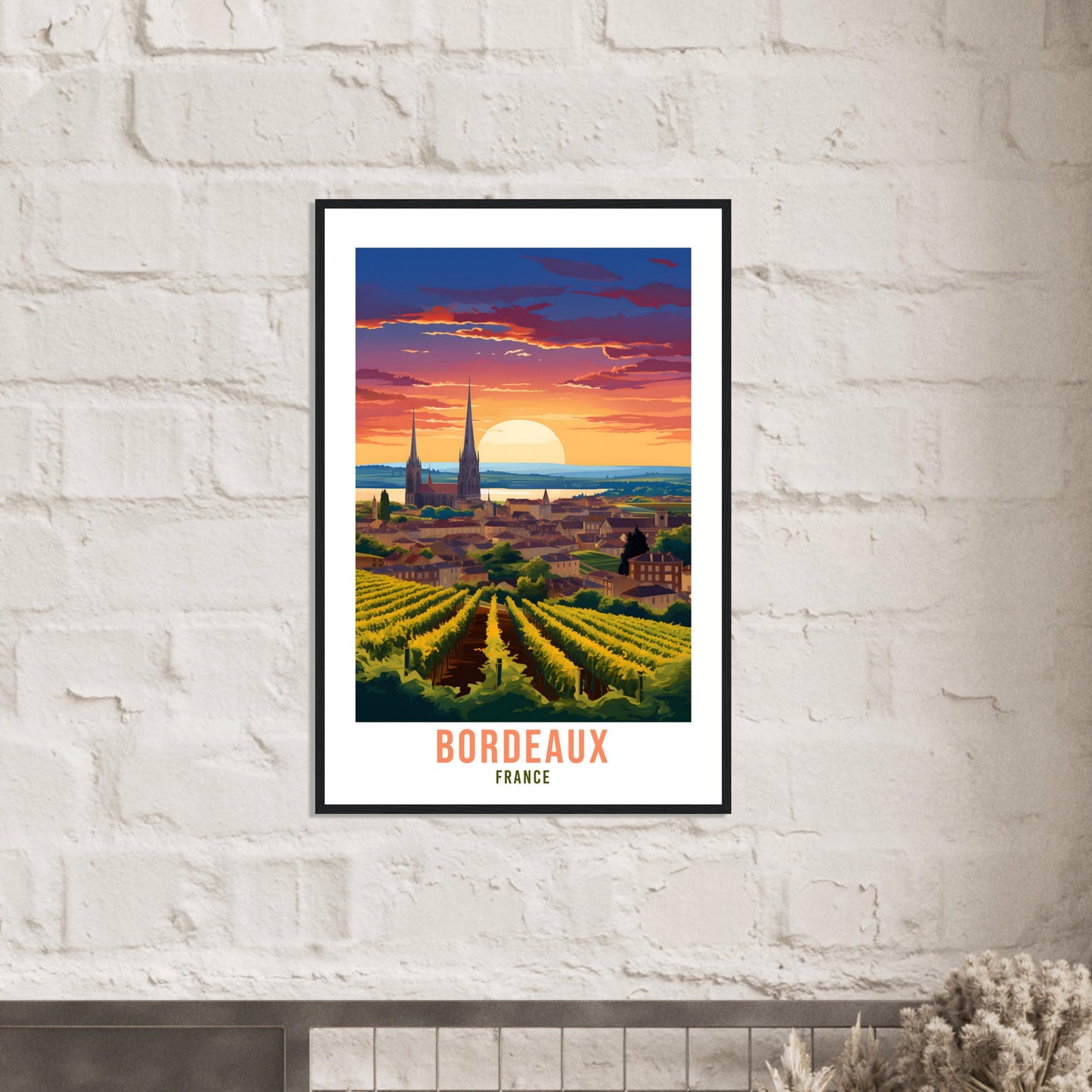 Bordeaux France Travel Poster Wall Art Bordeaux Wall Hanging Home Décor France Gift Art Lovers Vineyard Art Lover Gift Bordeaux France Print