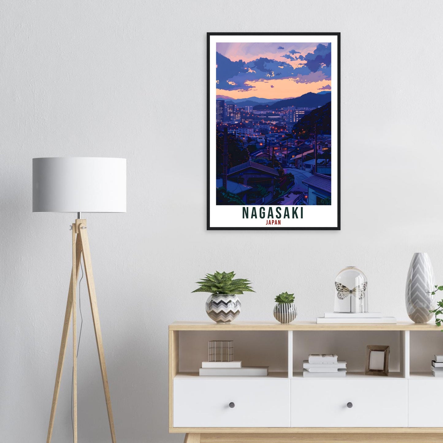 Nagasaki Japan Travel Print Home Decoration Wall Art Gift Wall Hanging Art Lover Japanese Artwork Japan Nagasaki Travel Poster City Print