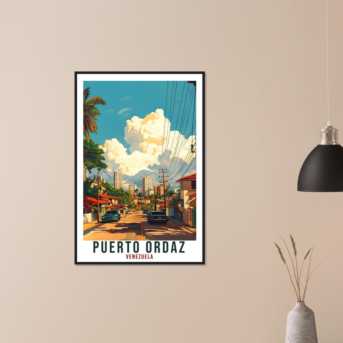 Puerto Ordaz Travel Print Venezuela Home Decor Puerto Ordaz Wall Art Gift Wall Hanging Art Lover Venezuelan Artwork Travel Poster Travel Art
