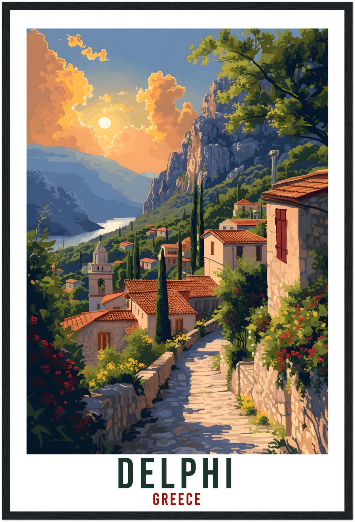 Delphi Travel Print Greece Home Decoration Delphi Greek Gift Wall Art Gift Wall Hanging Art Lover Greece Artwork Delphi Travel Poster