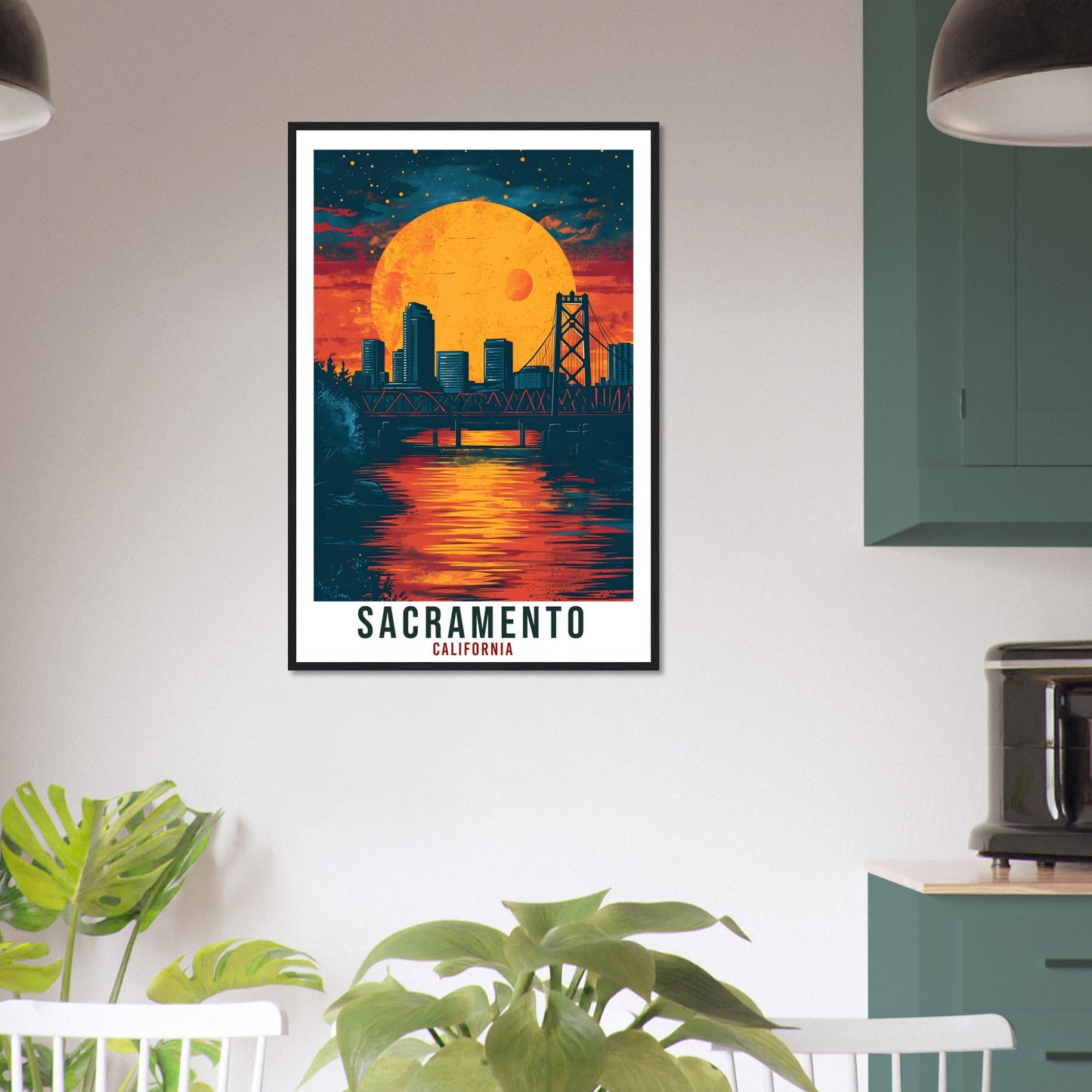Sacramento Travel Print California Home Decoration USA City Wall Art Gift Wall Hanging Art Lover California Artwork Sacramento Travel Poster