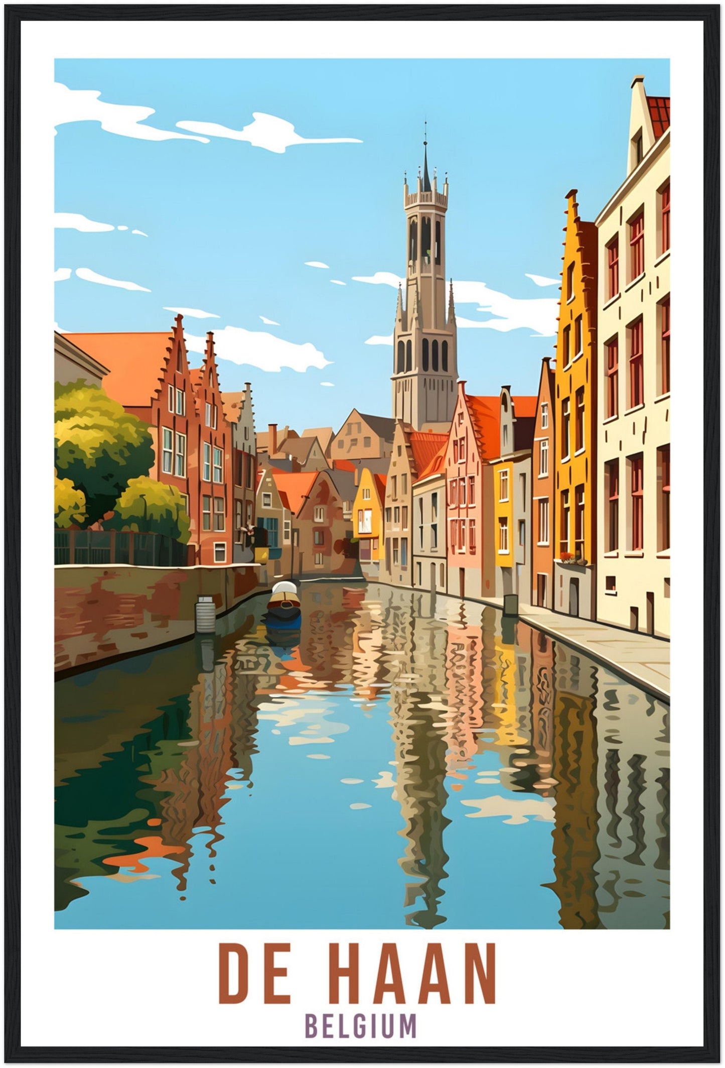 De Haan Travel Print Wall Art De Haan Belgium Home Décor Artwork Wall Hanging De Haan Art Gifts De Haan Belgian Travel Poster Art Lover Gift