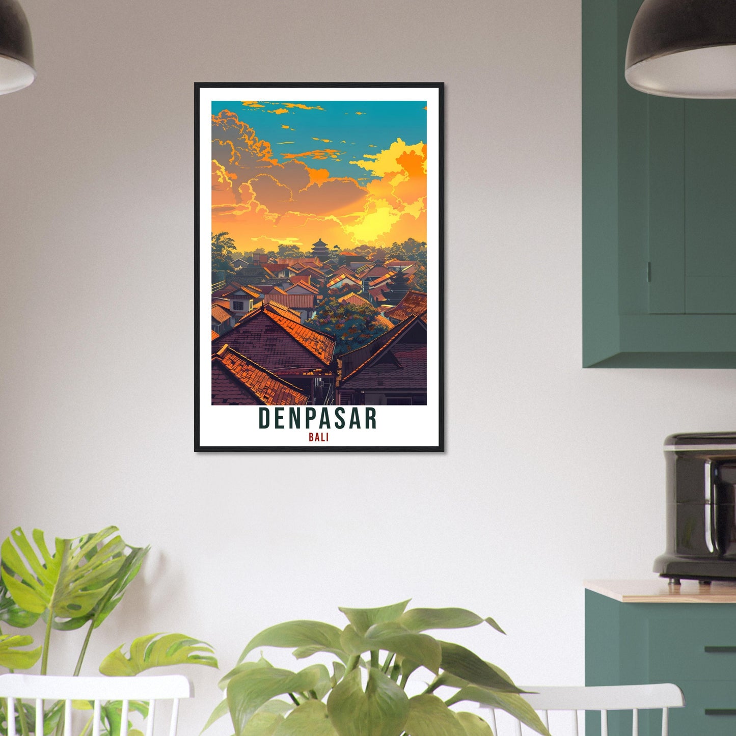 Denpasar Bali Travel Print Bali Wall Art Wall Hanging Home Décor Denpasar Gift Landmark Artwork Travel Art Lover Indonesia Travel Poster