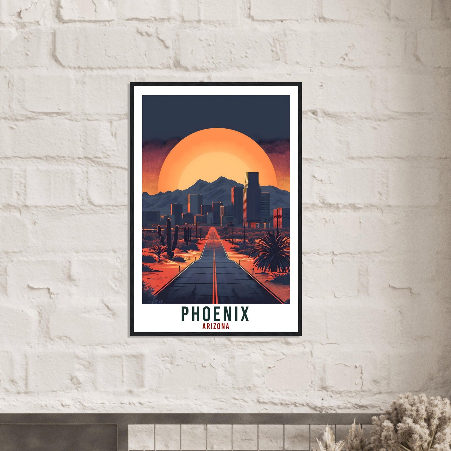 Phoenix Travel Print Arizona Home Decoration USA City Wall Art Gift Wall Hanging Art Lover Arizona Artwork Phoenix Skyline Travel Poster