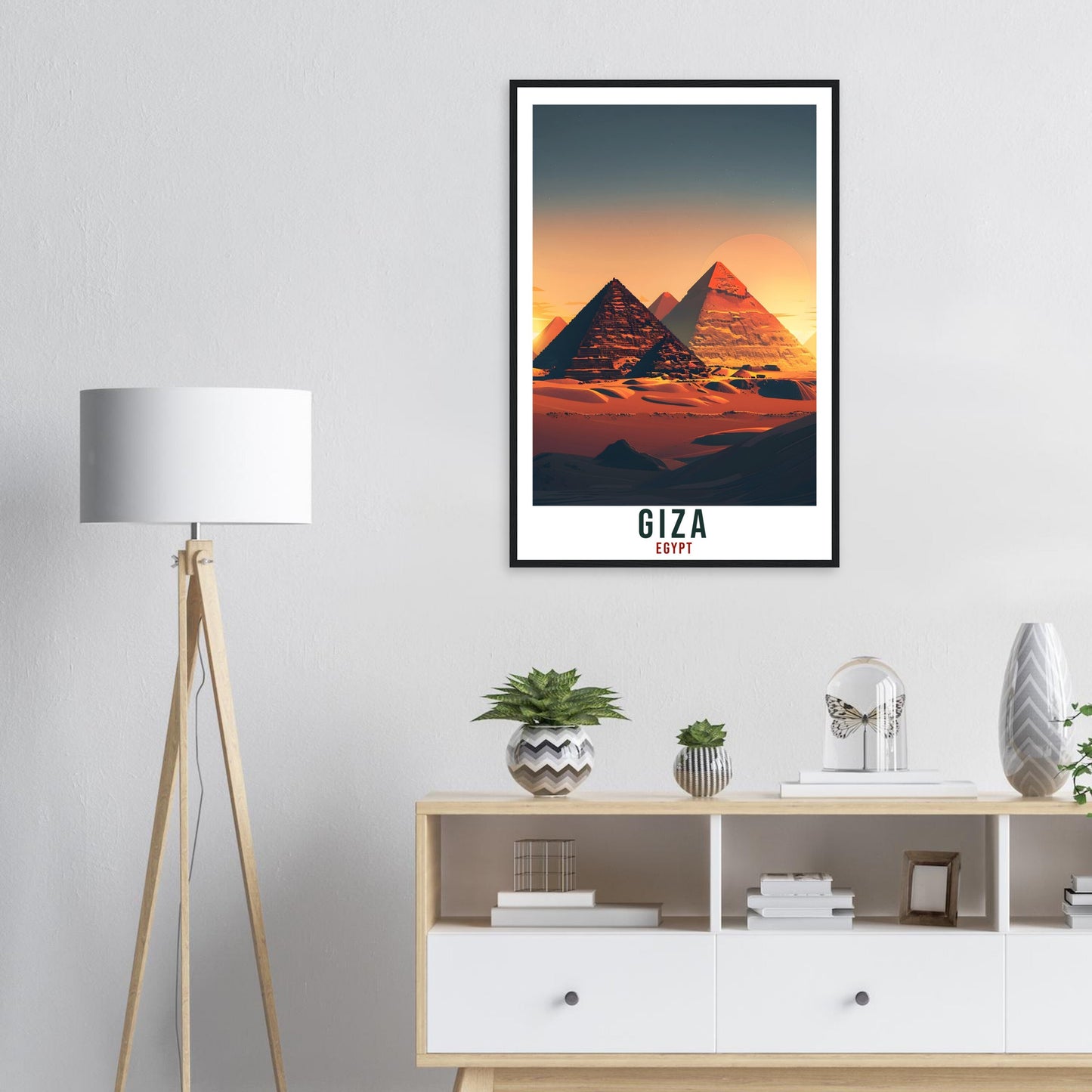 Giza Egypt Travel Print Giza Pyramids Wall Art Wall Hanging Home Décor Giza Gift Art Lovers Egypt Artwork Gift Print African Landmark Poster