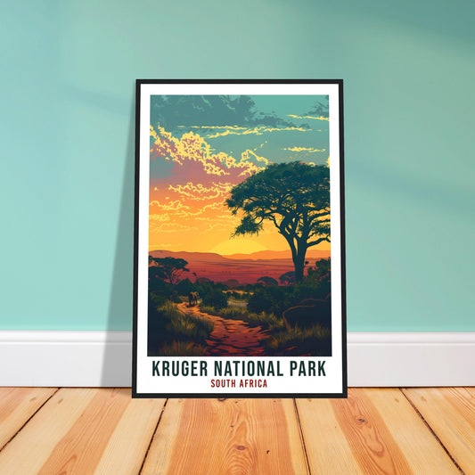 Kruger National Park South Africa Travel Print Wall Art Hanging Home Décor Kruger Gift Art Lovers Artwork Gift Print South African Poster