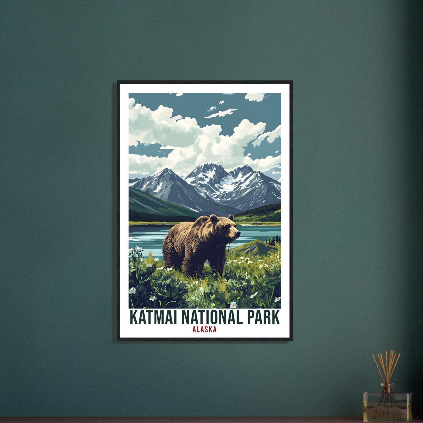 Katmai National Park Alaska USA Travel Print Wall Art Wall Hanging Home Décor Katmai National Park Gift Travel Art USA Artwork Travel Poster